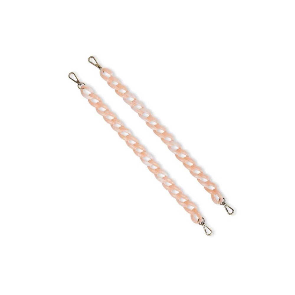 Peach Acrylic Chain Bag Strap - Pale Peach